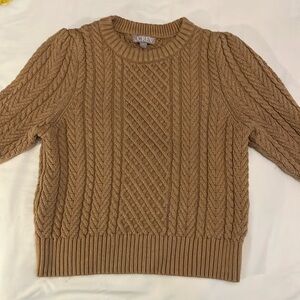 Cotton cable sweater by J Crew